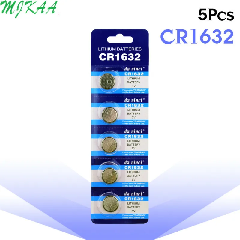 5pcs/pack CR1632 Button Batteries LM1632 BR1632 ECR1632 Cell Coin Lithium Battery 3V CR 1632 For Watch Electronic Toy Remote