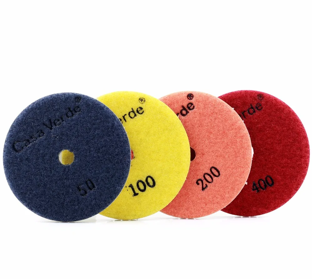 Frete grátis almofadas de polimento para granito, mármore e pedra de grife flexível 100mm 4 polegadas