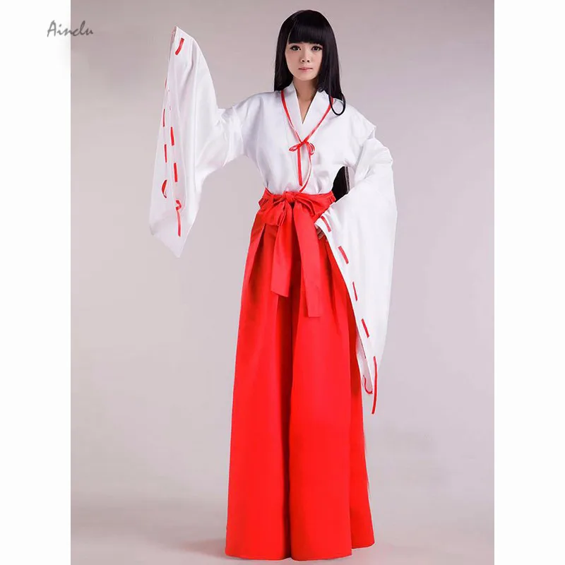 

Anime InuYasha Kikyo Kimono Dress Halloween Costume Dress