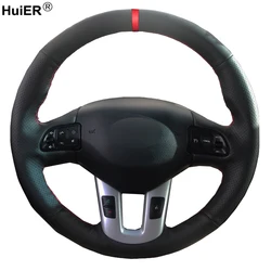 HuiER Hand Sewing Car Steering Wheel Cover For Kia Sportage 3 2011 - 2014 Kia Ceed Cee'd 2010 - 2012 Braid on the Steering wheel