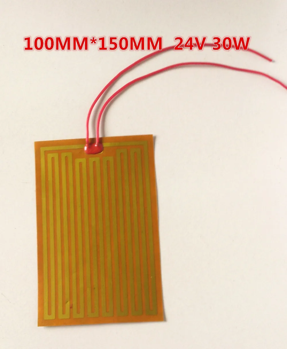 

Электротермическая пленка 100*150 24 в 30 Вт полиимидная мембрана PI электротермическая пленка нагревательное масло сковорода фотопластина