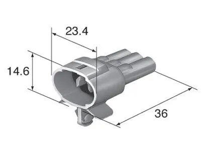 3 way Sealed Male Connector 90980-11293 Electrical Wire Pulg With Clip for Sumitomo