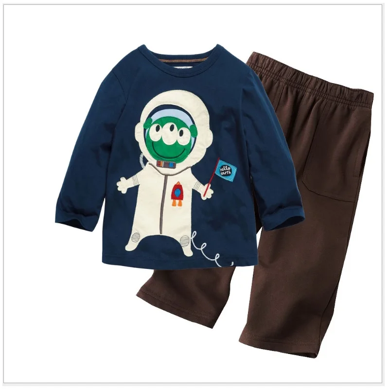 Pilot Boys Tracksuits Long Sleeve T-Shirts Trouser Sport Suit for Boy Tops Children's Clothes Set Embroidery Kids Jersey