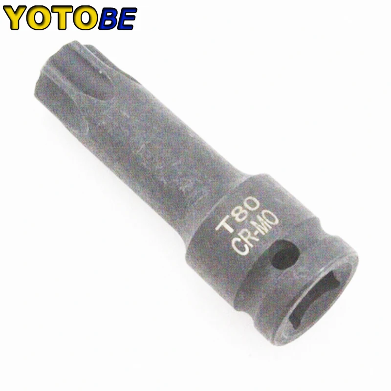 One Pcs 1/2 Torx Bit Socket Air Impact Wrench Adaptor Bits T80 Screw Driver Tools