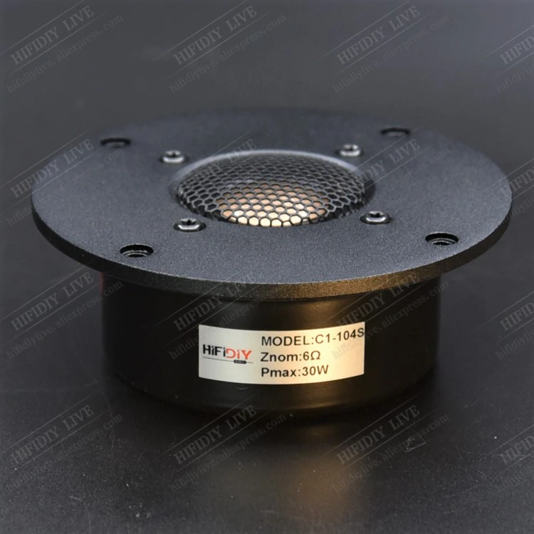 HIFIDIY LIVE hifi 4 inch  Tweeter Speaker Unit Beryllium copper film 6 OHM 30W  Aluminum panel Treble Loudspeaker C1-104S