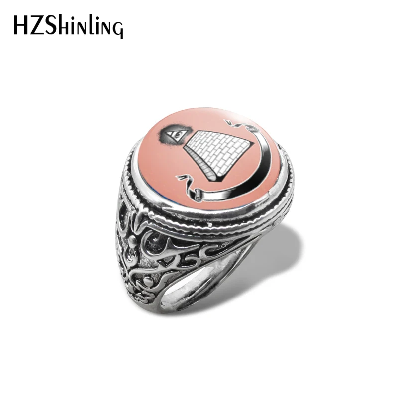 2019 New Illuminati Symbol Vintage Ring All Seeing Eye Rings Glass Dome Hand Craft Photo Jewelry view 3