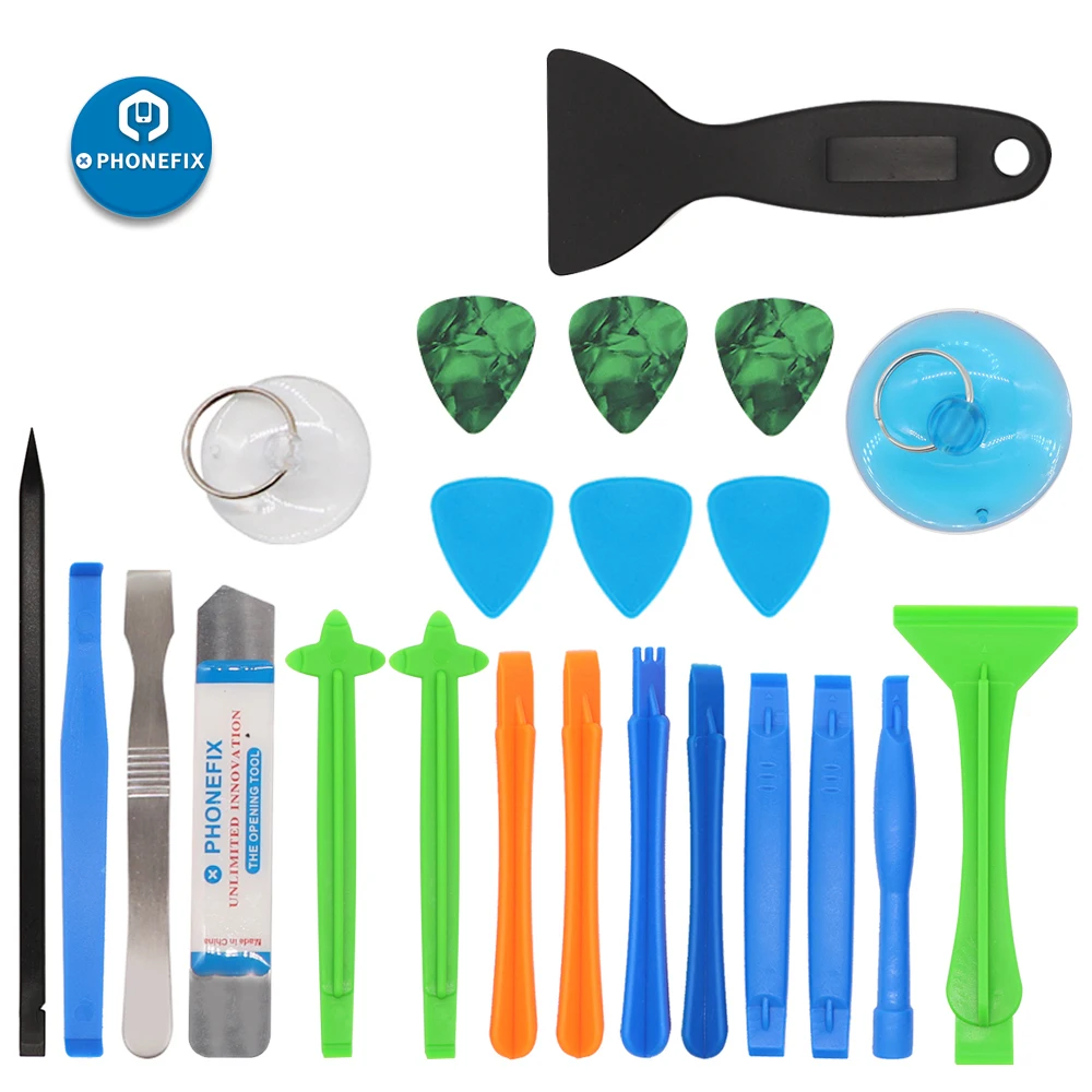 23 IN 1 Mobile Phone Repair Tool Kit with Spudger Scraper Suction Cup for iPhone Repair Screen Repair Kit Phone Screen Opener