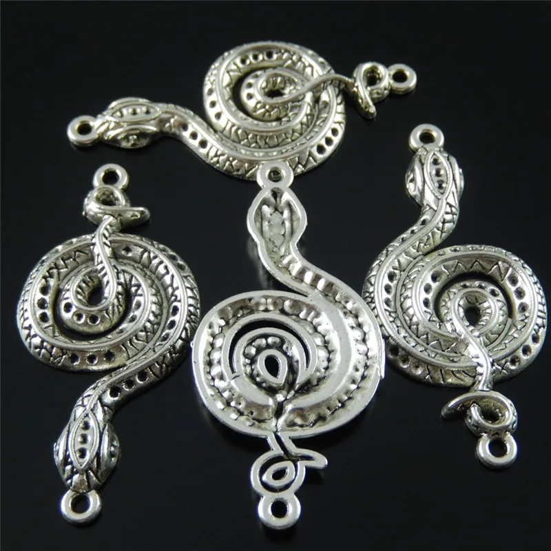 Wholesale 10pcs/lot Vintage Alloy Snake Charms Necklace Pendant Bracelet Connector Jewelry Findings  Creative AU37771