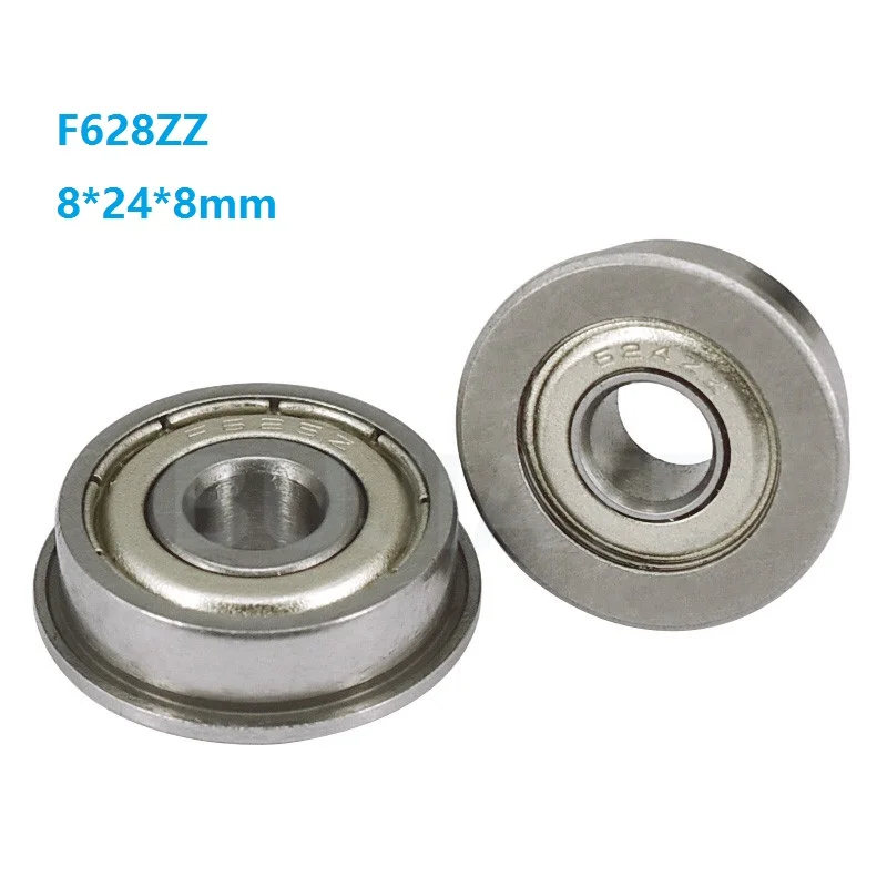 20pcs/50pcs/100pcs F628ZZ F628Z F628 Z ZZ F628-ZZ Bearings 8x24x8mm flange deep groove Ball Bearing Miniature 8*24*8mm