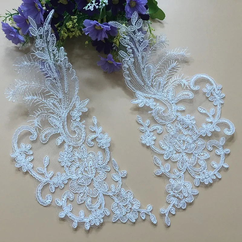 

10Pieces Hot Craft Collar Venise Floral Embroidered Applique Trim Decorated Lace Neckline Collar Sewing DIY Free Shipping