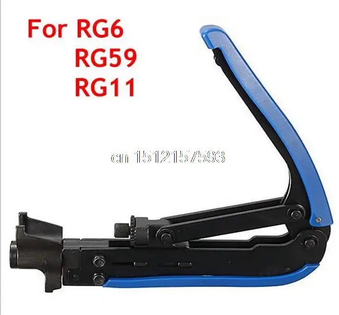 High Quality RG6 RG11 RG59 Coaxial Cable Crimper Compression Tool For F Connector CATV Satellite