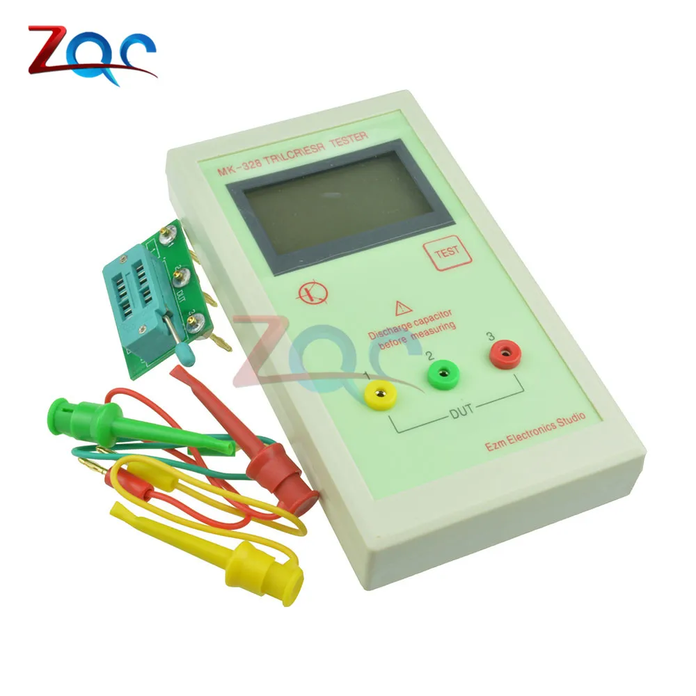 MK-328 Tester Transistor Inductance Capacitance Resistance ESR Meter TEST MOS/PNP/NPN Automatic Detector with Clip Cable