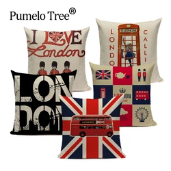 Nordic Soldier Decoration Home Cushion Cover London England Sofa Pillow Covers 45Cmx45Cm Custom Sofa With Bed Printed Pillowcase