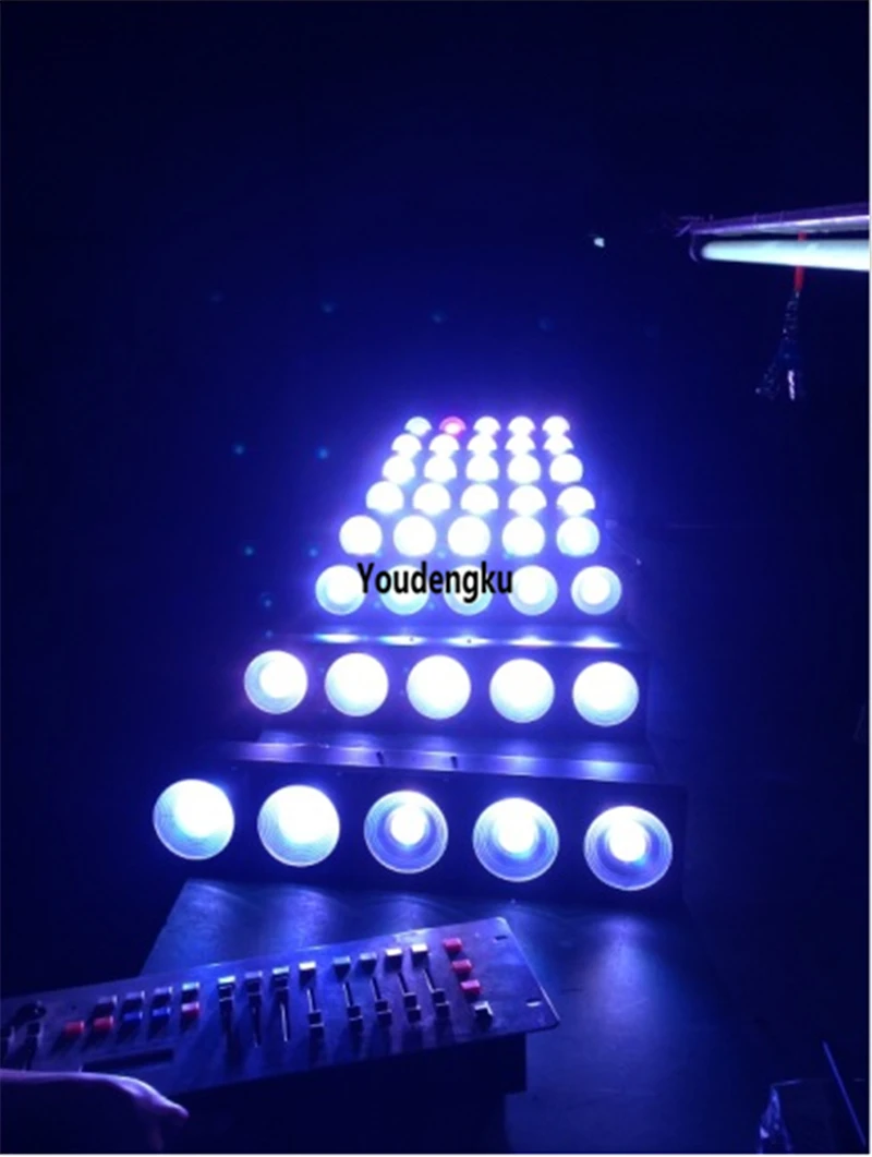 2 pieces Hot led stage light bar 5x10w rgb 3 in 1 LED pixel mapping dot matrix audience blinder light