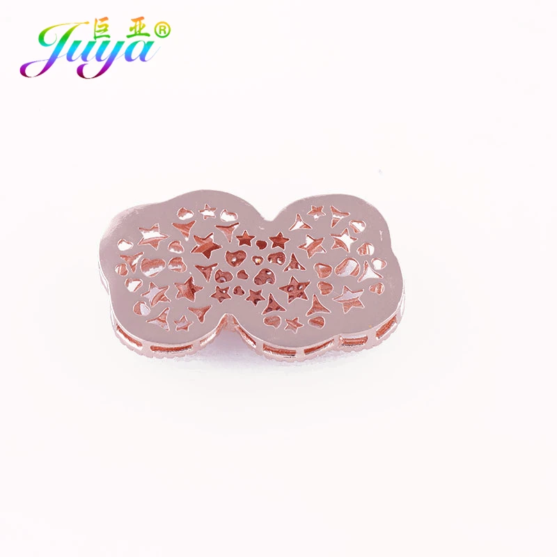 Micro Pave Zircon Hollow Flower Connectors Accessories For Women Pearls Necklace Bracelets DIY Making
