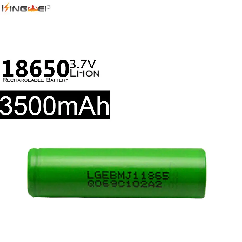 

100pcs 3500mah Batteries 3.7v icr 18650 Li-ion for LG battery rechargeable battery for Toy powerbank e-cigarette Wholesale