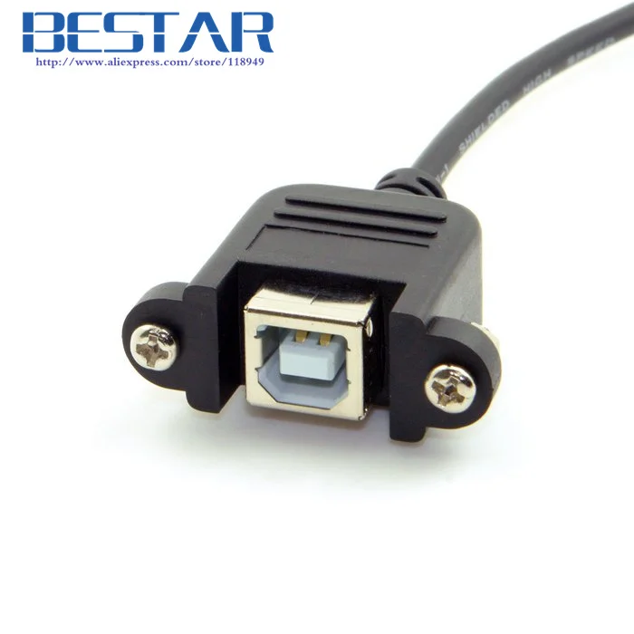 50 سنتيمتر USB-B usb 2.0 نوع b الذكور إلى الإناث طابعة ماسحة القرص الصلب تمديد كابل مع مسامير ل وحة جبل