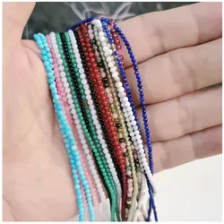 2mm 3mm 4mm Kleine Natürliche Heilkristall-Perlen aus Achat und Amethyst für DIY Armbänder, Halsketten und Schmuckherstellung, Runde Lose Perlen