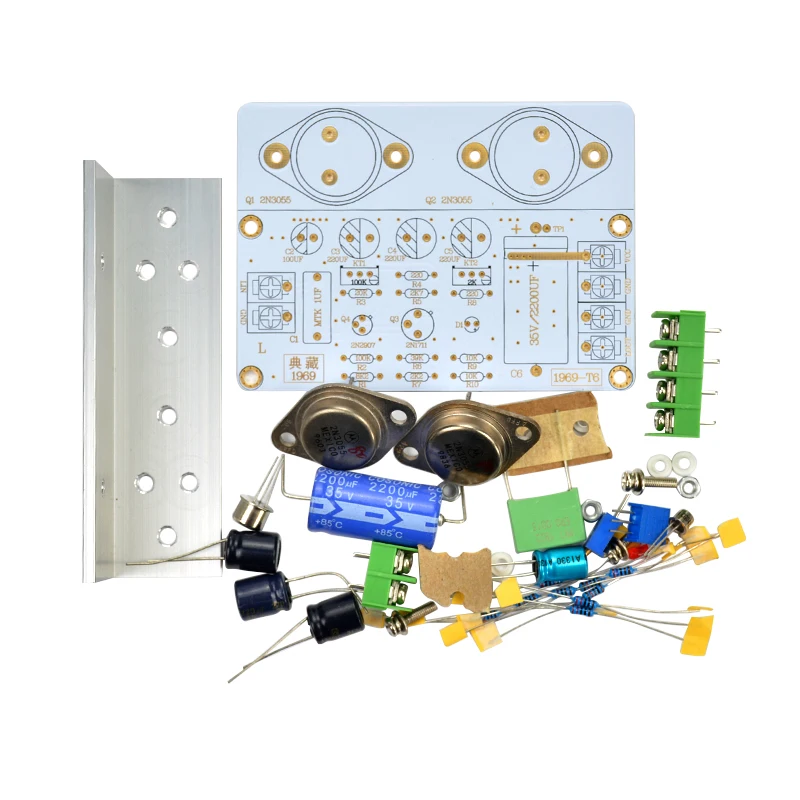 AIYIMA 1Pcs 1969 Klasse A Endstufe Bord 10-15W HiFi Audio Amplificador MOT/2N3055 PCB montiert Bord Und Diy Kits
