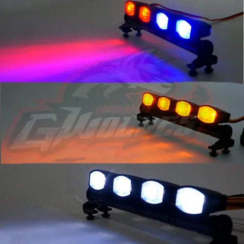 GWOLVES 7mode Strobe brightness flash LED Light 1/10 1/8 1/5 Trax Tamiya HSP HPI Monster Short Truck Rally Crawler rc parts