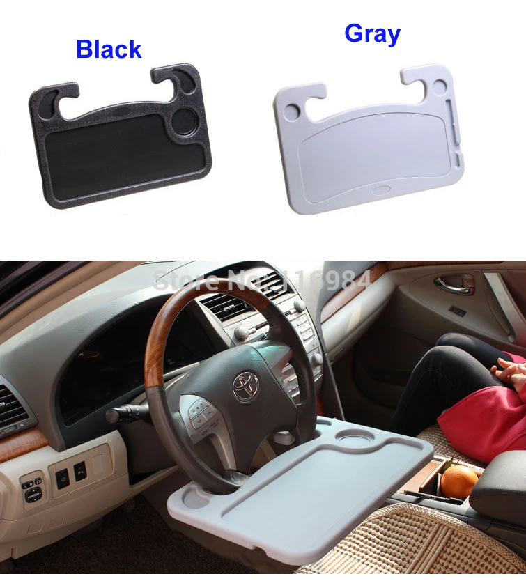 Car Laptop desk &Steering Wheel Multi Tray work table laptop stand notebook Desk clip mount  (Gray)