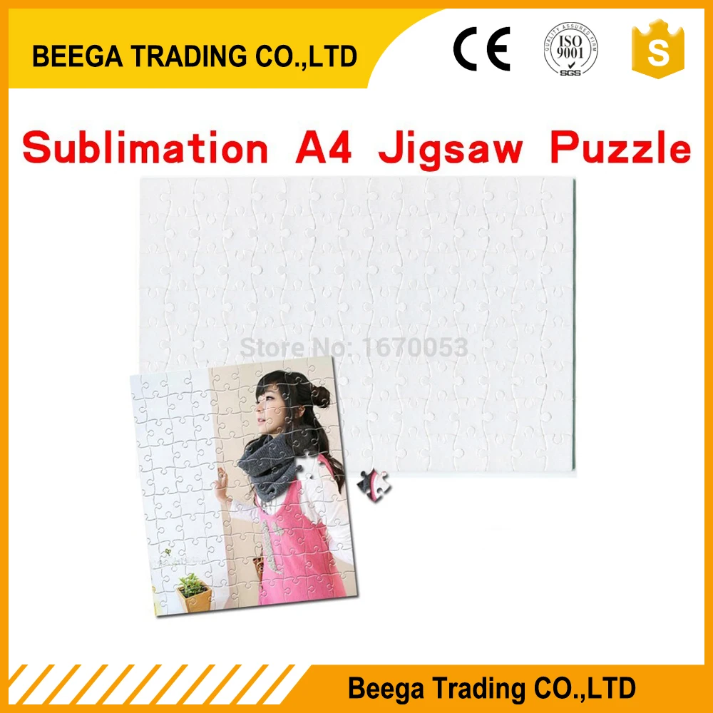 

A4 sublimation blank puzzle 10 pcs/lot DIY Sublimation Blanks Puzzle Free shipping for Photo Print Heat Transfer Puzzle