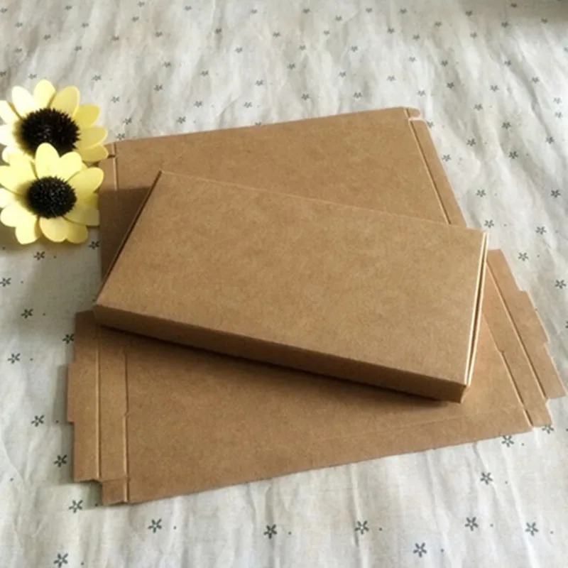 100pcs/lot-133*78*30mm Blank Brown Carton Kraft Box, Gift Packing Boxes, Soap Packaging, Storage Item Aircraft box