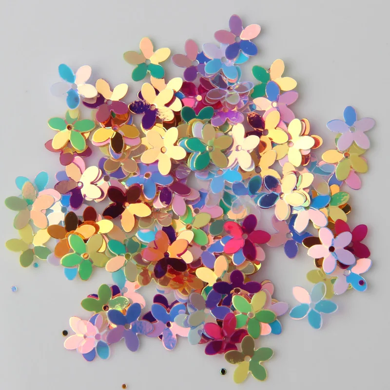 iSequins 288pcs/lot 10mm Cup Five Fingers Flowers Sequins Paillettes Craft For Sewing Wedding Craft Women Garments Accessories