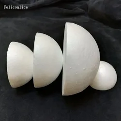 2/3/4/5/6/7/8/9/10/12/15/18/20/30 Half Round Solid Polystyrene Styrofoam Foam Balls for Wedding Christmas Kids Craft Decoration