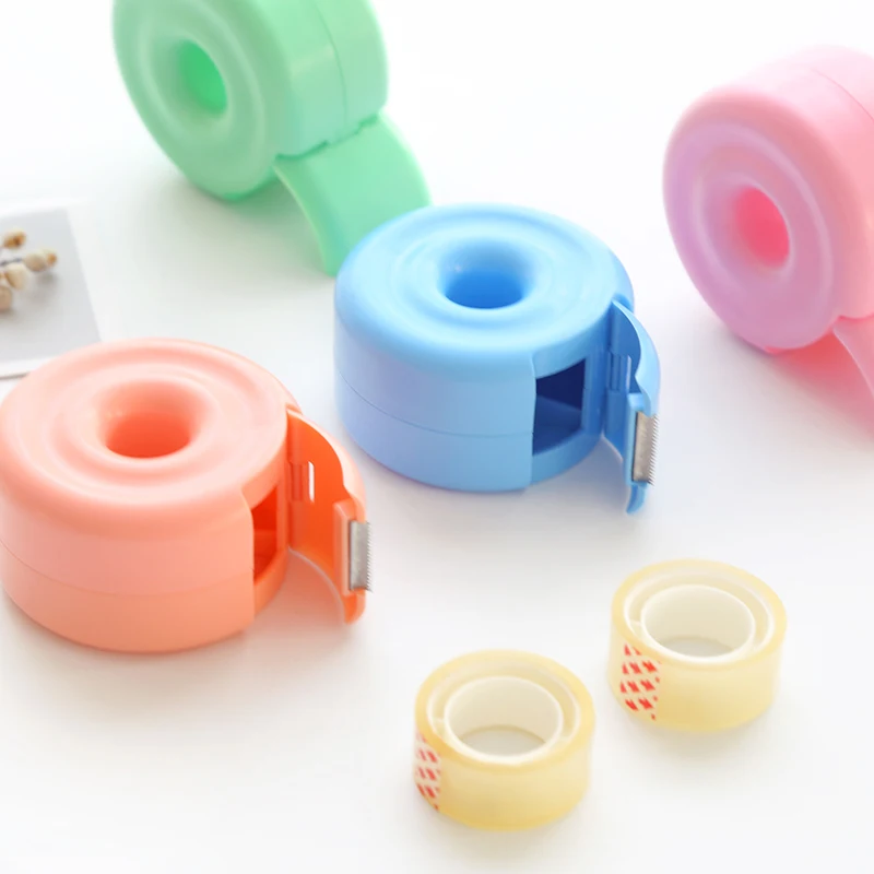 Circular Tape Holder Cutter Trumpet Creative Color Tape Sealing Device Creative Adhesiv Tape Dispenser Washi Tape Dispenser