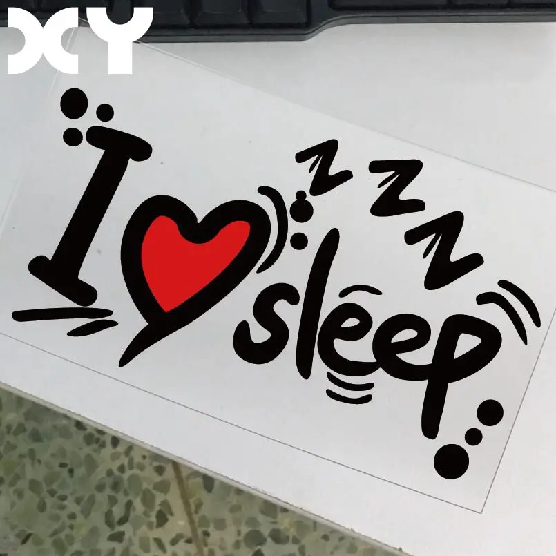 High Quality motorcycle Stickers Decals Car styling Reflective Type Car stickers  I love to sleep  Bumper Accessories