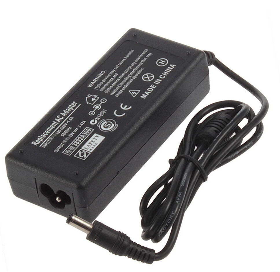 65ワット19v 3.42A ac電源アダプタ充電器東芝衛星C50 C55 C55D C55T C75D S55 S75 P55T E45T L55 E55 NB15T