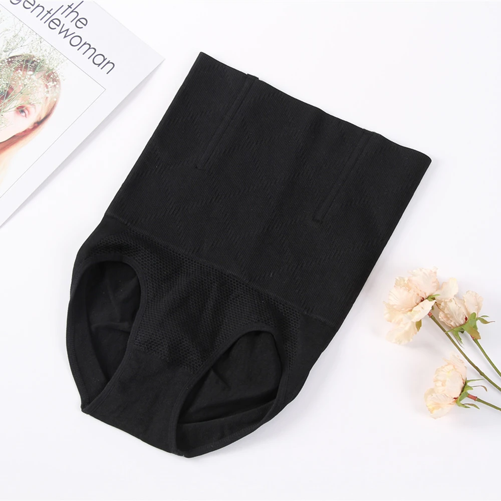 Sexy Slender Waist Shaper High Waist Women Briefs Black Skin Based Compression Underwear Healthy For Women Care