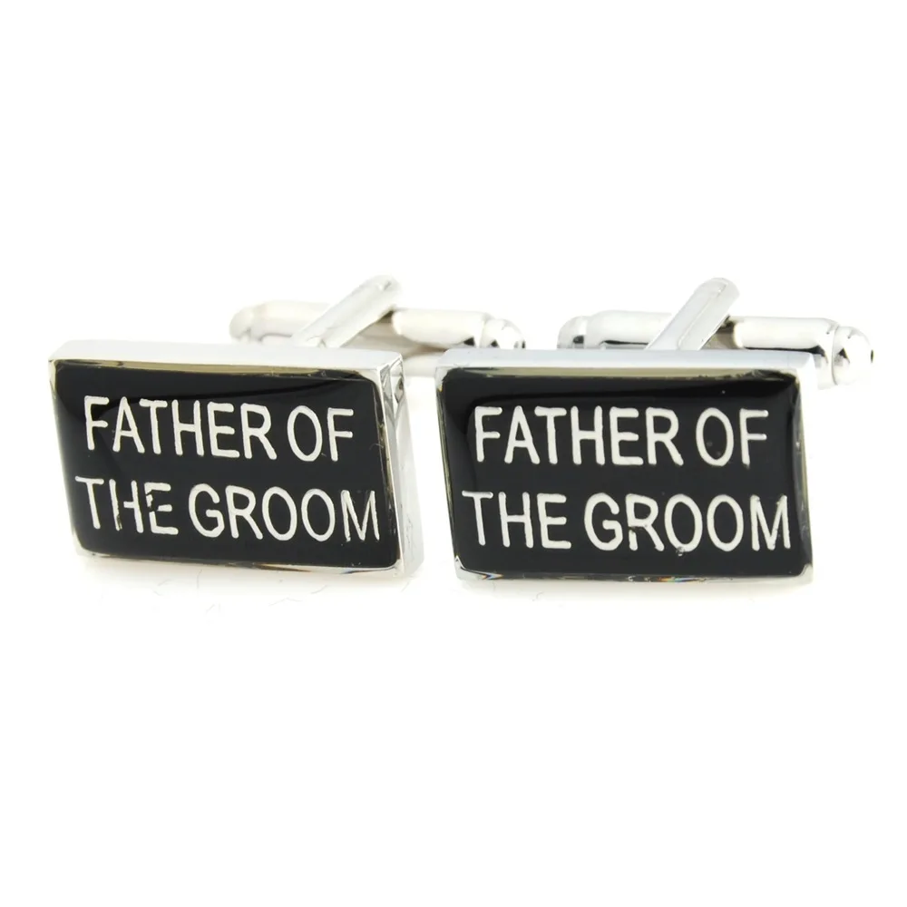 YH-506 Rectangular Father of the Groom,Father of the Bride,God Father,Usher Wedding Cufflinks