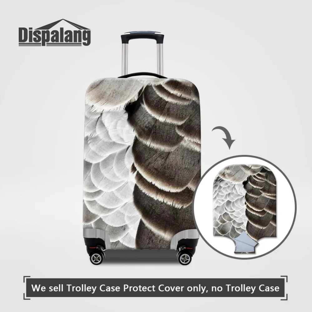 Dispalang Feather Luggage Protector Dustproof Elastic Luggage Cover for 18-30 Inch Suitcase Protective Cover Travel Accessories