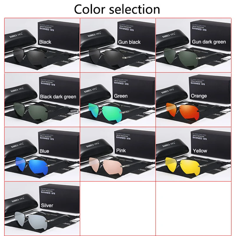 Aluminum Magnesium HD Polarized Fashion Sunglasses Women Men Driving Sun Glasses Vintage Oculos De Sol With Original Brand Box