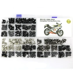 Подходит для Aprilia RS125 1996, 1997, 1998, 1999, 2000, 2001, 2002, 2003, 2004, 2005, полный комплект болтов обтекателя, зажимы, гайки болта