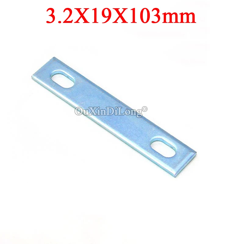 NEW 40PCS Metal Straight Flat Corner Braces 3.2x103x19 Furniture Assembly Splicing Code Board Frame Shelf Connecting Brackets