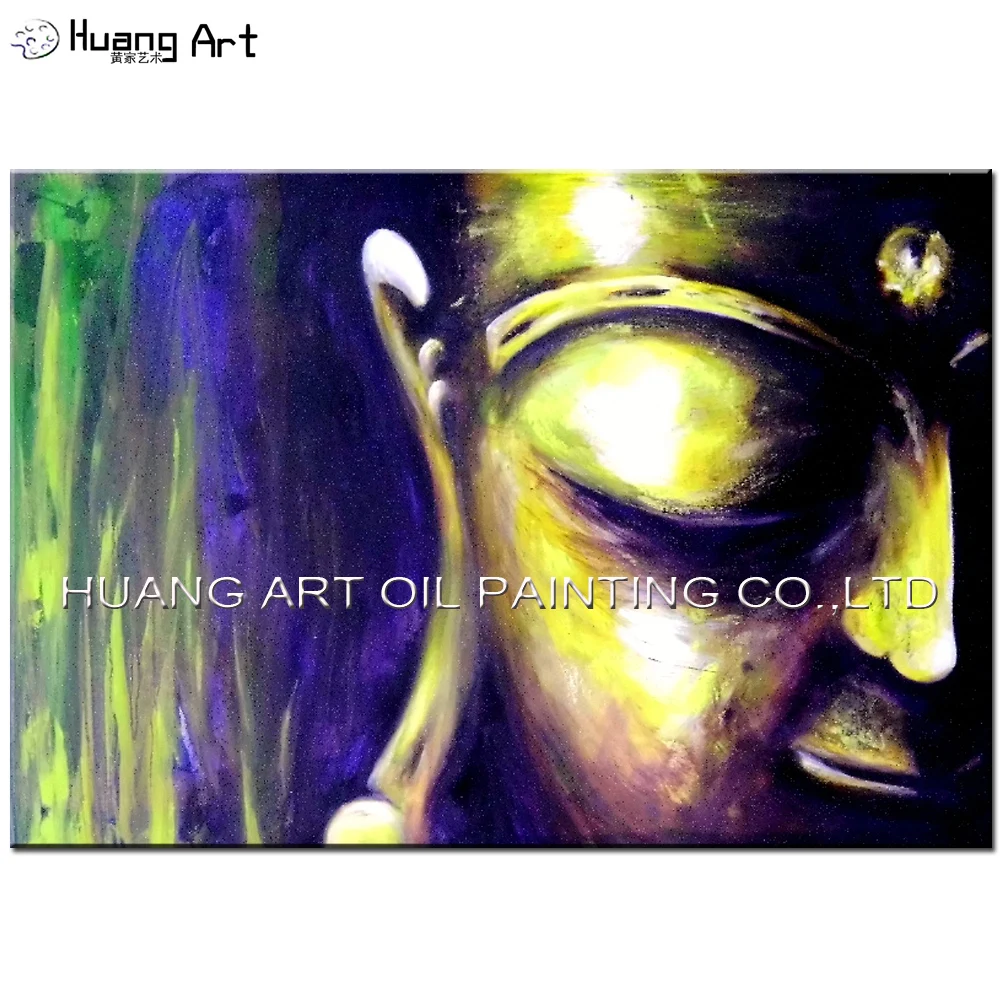 100%Hand-painted Top Quality Buddha Oil Artwork On Canvas Top Skill Artist Handmade Modern Abstract Buddha Portrait Oil Painting