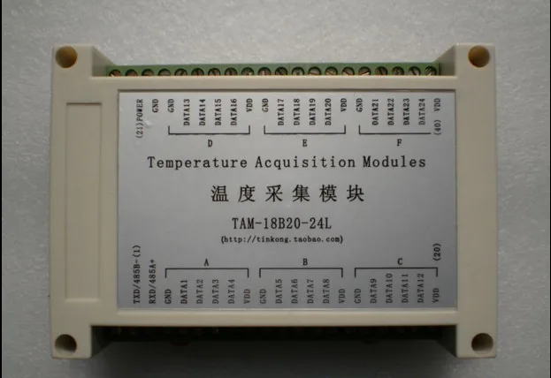 

Бесплатная доставка 100% Новый TAM-18B20-24L многоканальный модуль сбора температуры 232/485 интерфейс MODBUS