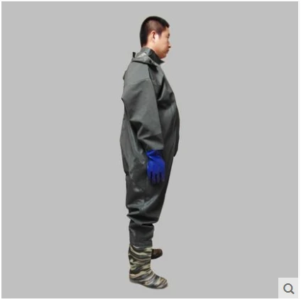 Man Women Waterproof Suits Fishing Wader Breathable Wading Boots Clothes Full Length Chest Waders with Gloves Waterproof image 4