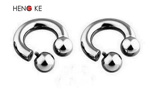 30pcs Big Size Steel Horseshoe 316L Surgical Steel Hiphop Rock Rings BCR Eyebrow Tragus Nipple Ring Bar CBR Lips Body Piercing