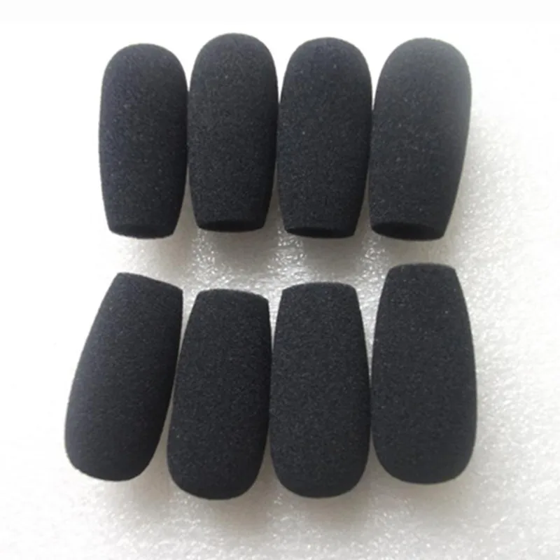 9mm Microphone Foam Windscreens Windshields 9mm hole 45mm inner length mic cover for aviation headset mic
