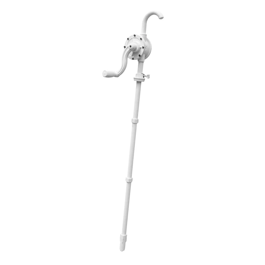 Plastic Anti-corrosion Hand Crank Rotary Pump Rotary Drum Barrel Pump White