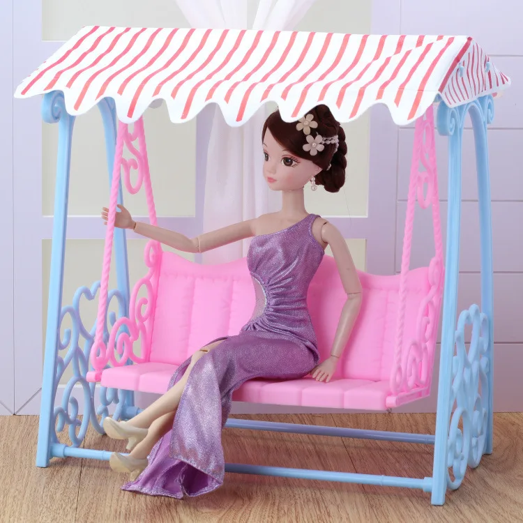 One Set Doll Accessories Princess Cute Garden Swing For 1/6 BJD Doll 30cm Doll furniture Pretend Play Toys for Girl Doll Toy