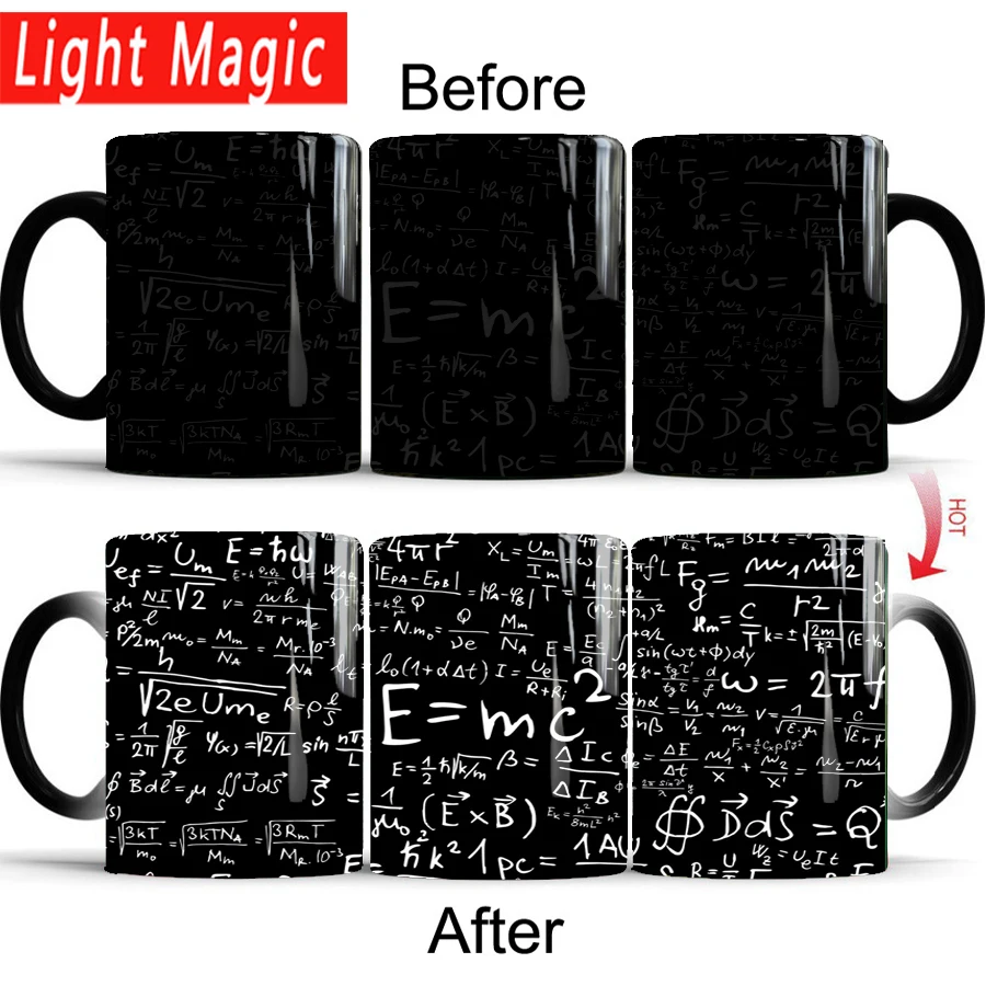 Mathematical fun calculus formula Mug Color Change Ceramic Coffee Mug and Cup Heat Reveal Magic Mugs best gift for your friends