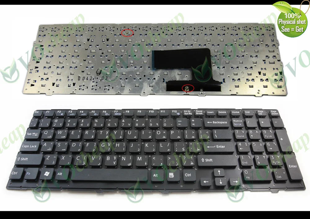 

New Arabic Laptop Keyboard for Sony Vaio VPC-EE VPCEE EE Series Black Without Frame AR AB Version - V116646a
