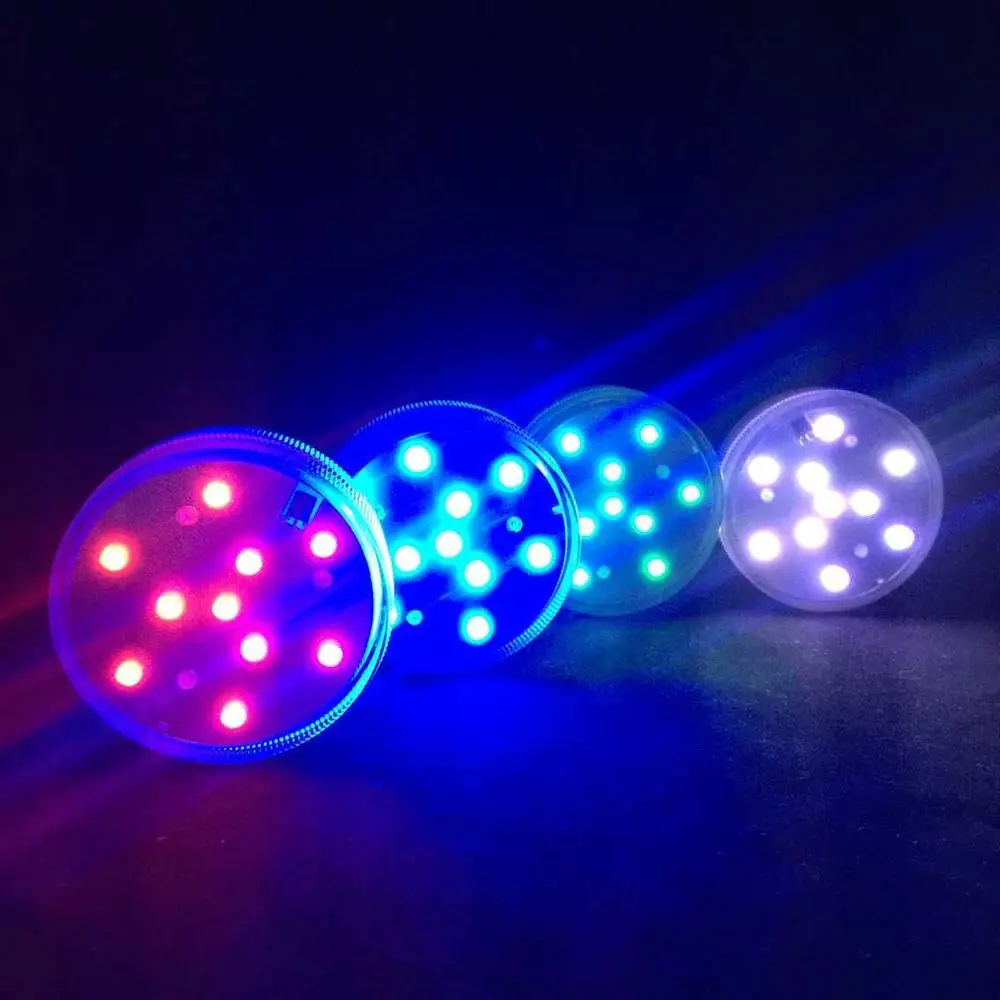 

100pcs Wedding Lights Submersible LED Lights Night Light 3AAA Batteries Operated Waterproof LED Lights with Remote