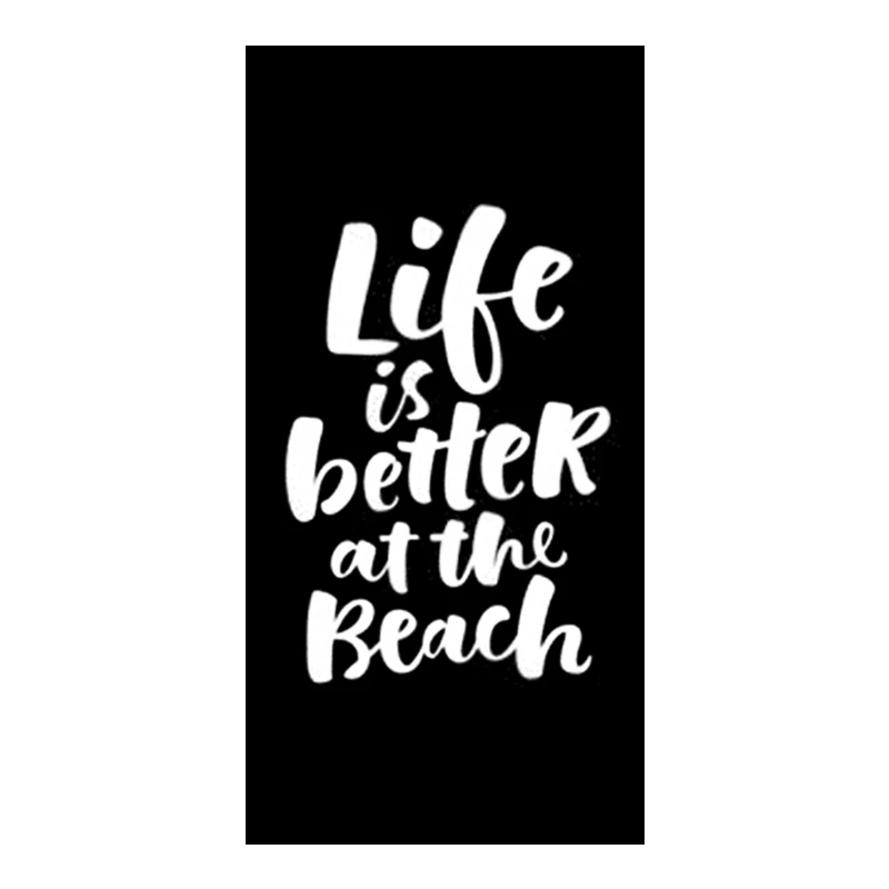 

Modern Life Is Better At the Beach Microfiber Towel Funny Novelty Summer Holidy Vacation Swimming Pool Towel for Bath Gift Quote