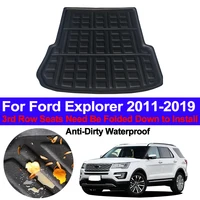 Revestimiento de carga para maletero trasero de coche, bandeja, suelo de maletero, alfombras, almohadilla antisuciedad para Ford Explorer 2011 - 2015 2016 2017 2018 2019